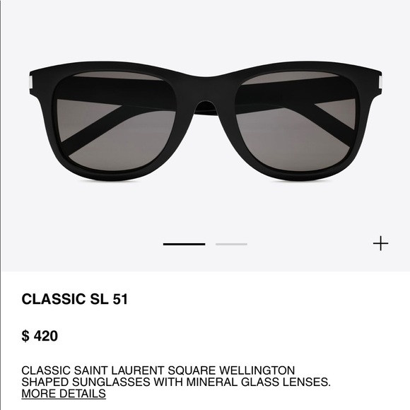 NWT Saint Laurent SL51 Black Sunglasses - Picture 1 of 5